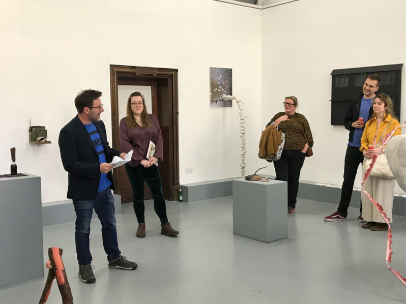 By The Way – Mike Sims and Julia Bird reading poetry in the gallery